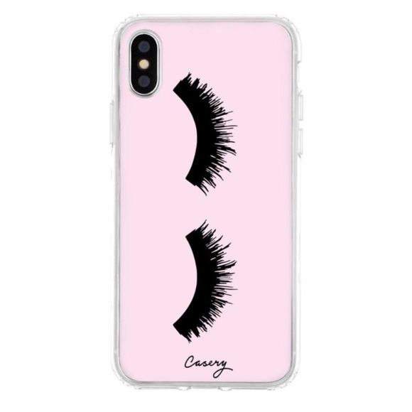 Casery new in box iPhone X pink eyelash phone case - Picture 1 of 5